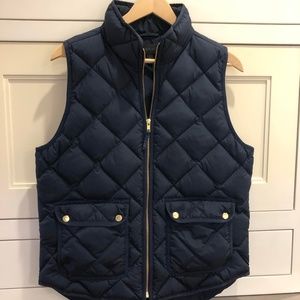 J Crew Puffer Vest - Navy Blue, size M